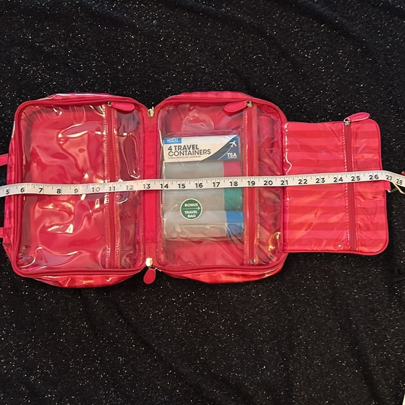 Victoria's Secret Red Striped Bag - Picture 7 of 9